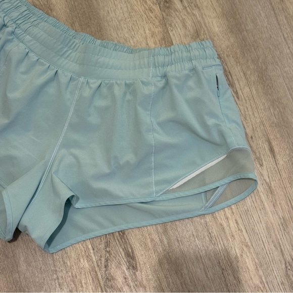 Lululemon Hotty Hot Shorts High Rise 2.5” Lined Baby Blue Size 14 EUC - Picture 7 of 10